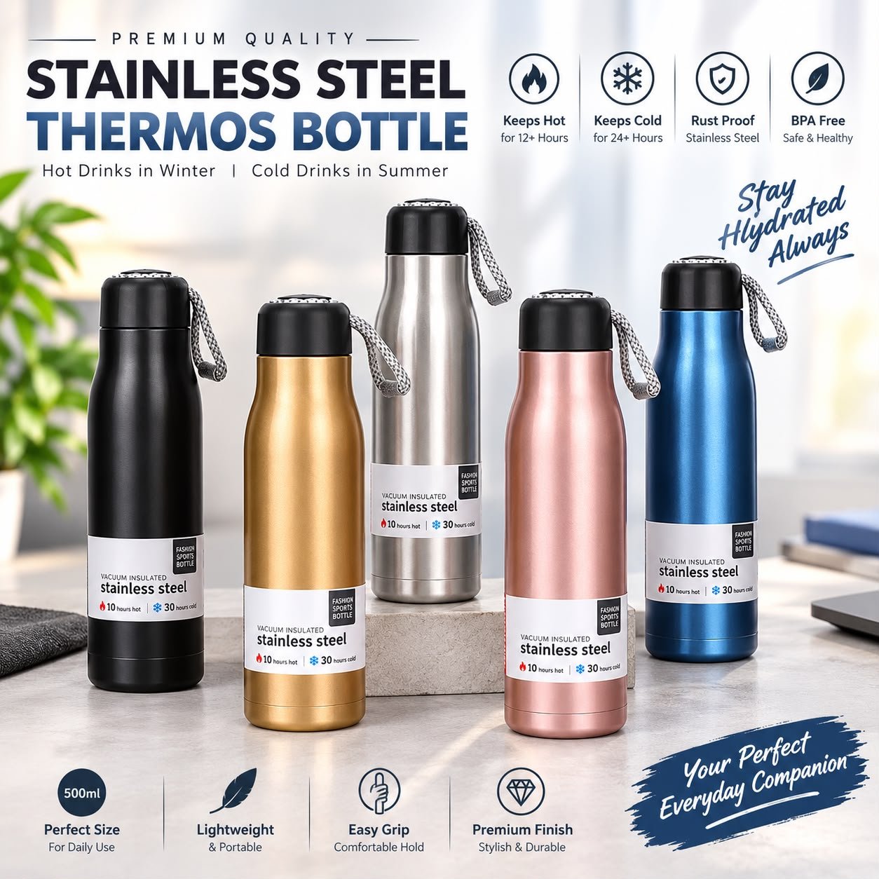 Stainless Steel Thermos Bottle