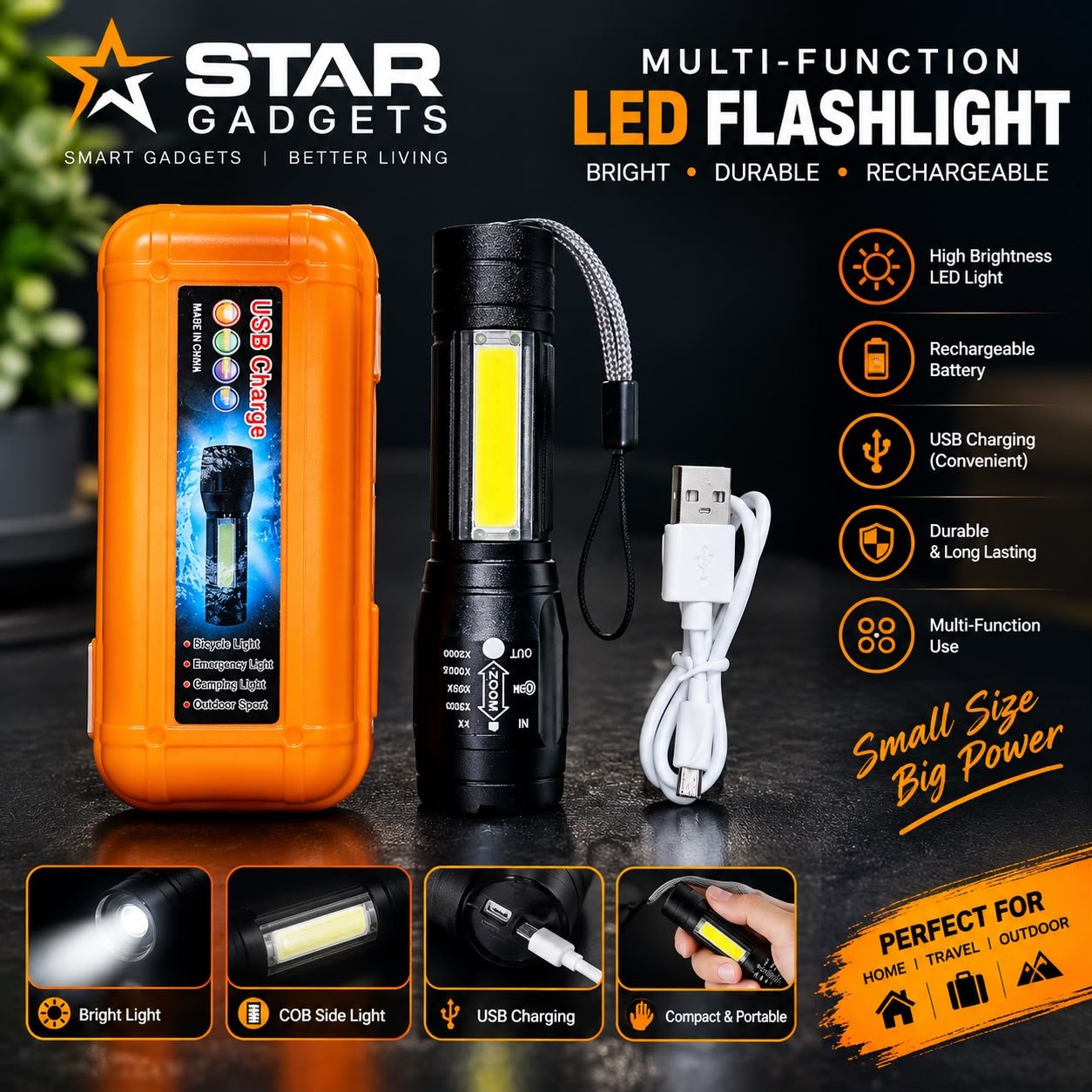 Star Gadgets Multi Function LED Flashlight